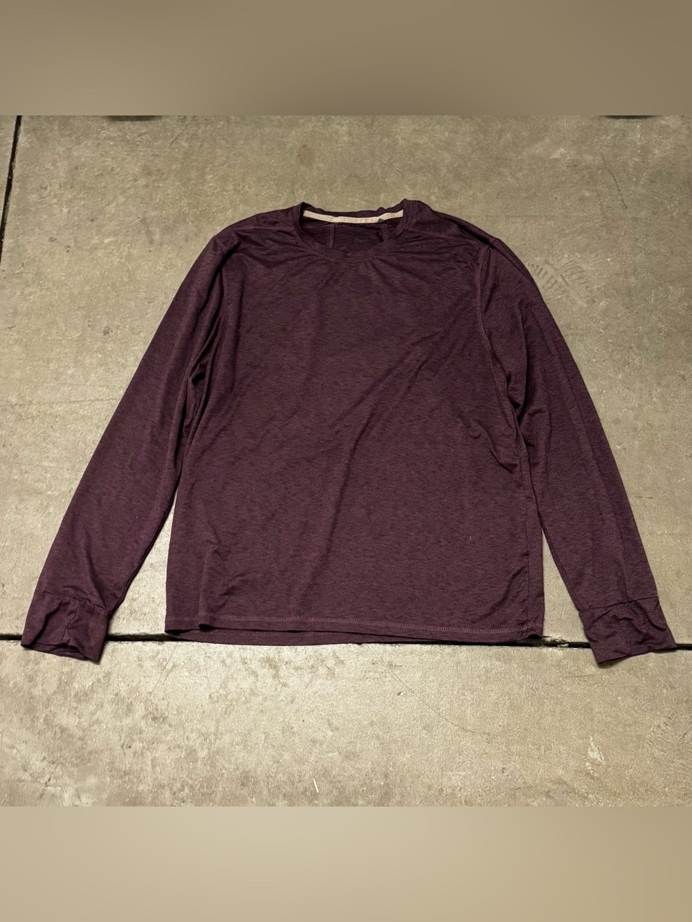 Long Sleeve Crewneck Top in Plum